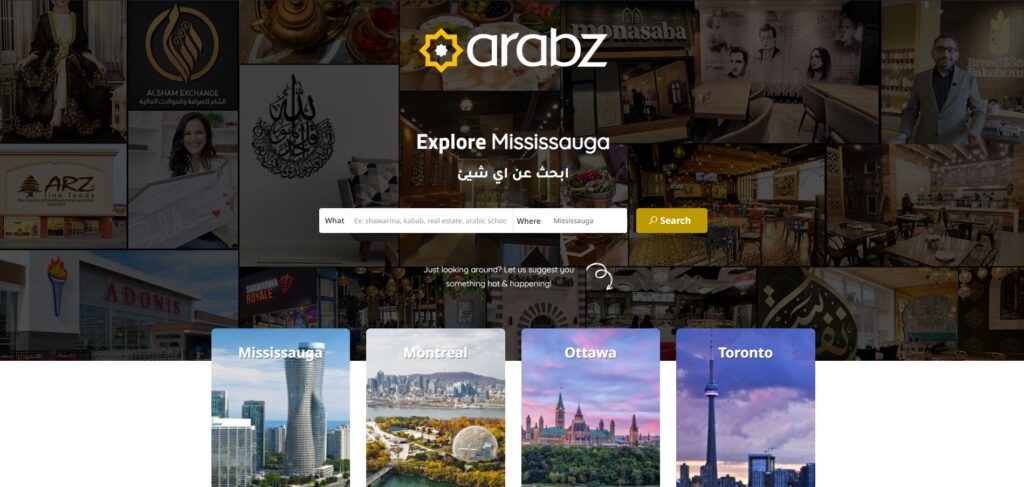 Arabz website design