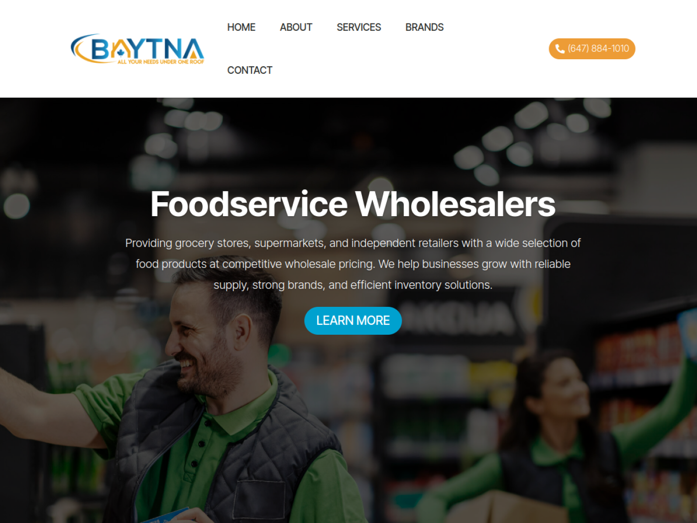 Baytna Management website homepage screenshot