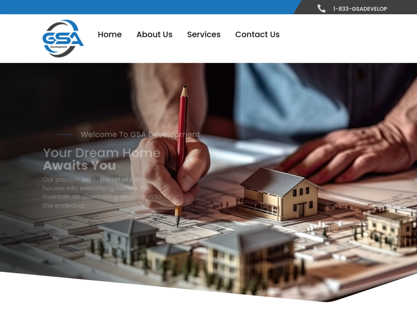 GSA Development website homepage screenshot