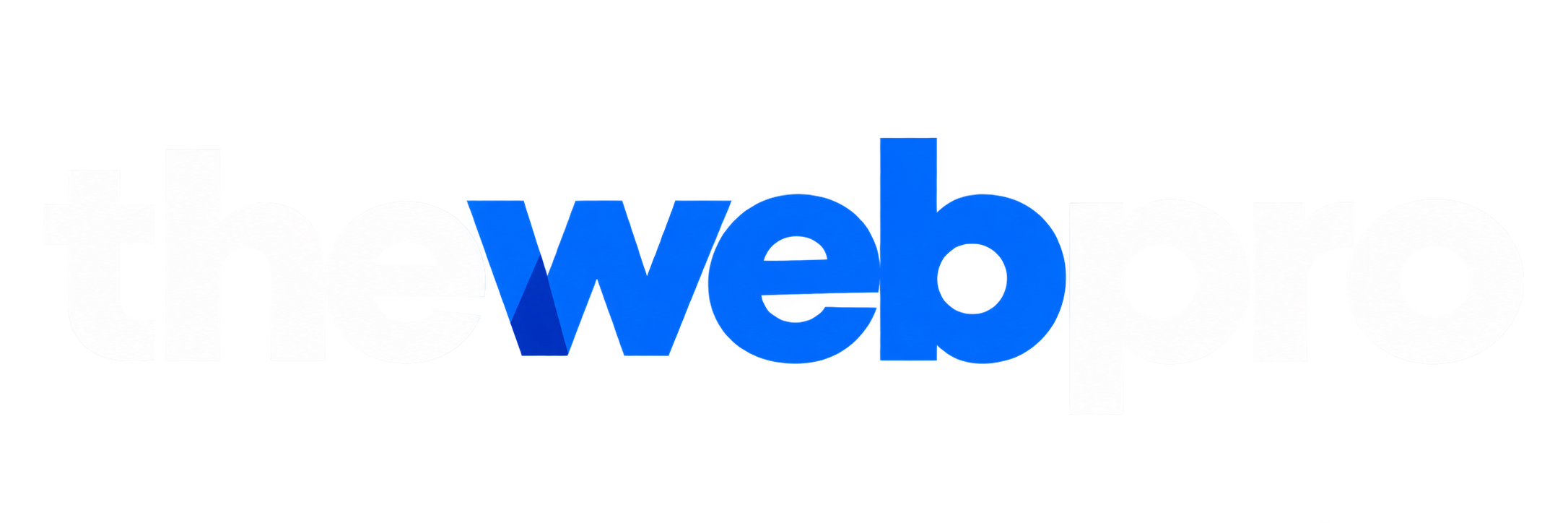 Thewebpro Blue and White Wordmark TheWebPro